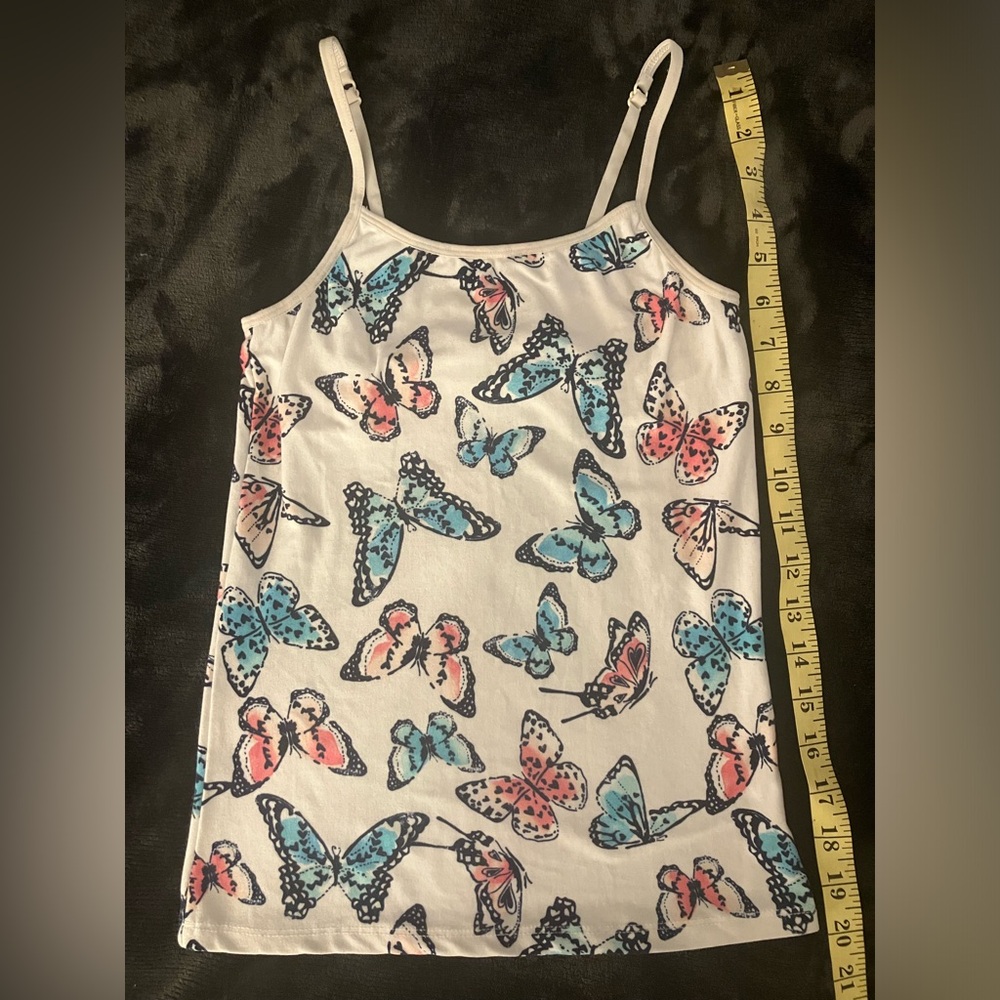 Butterfly Print Spaghetti Strap Top